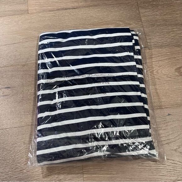 Women's Striped 100% Cotton Navy Blue Matching Family Pajama Set Pjs L - Picture 4 of 4